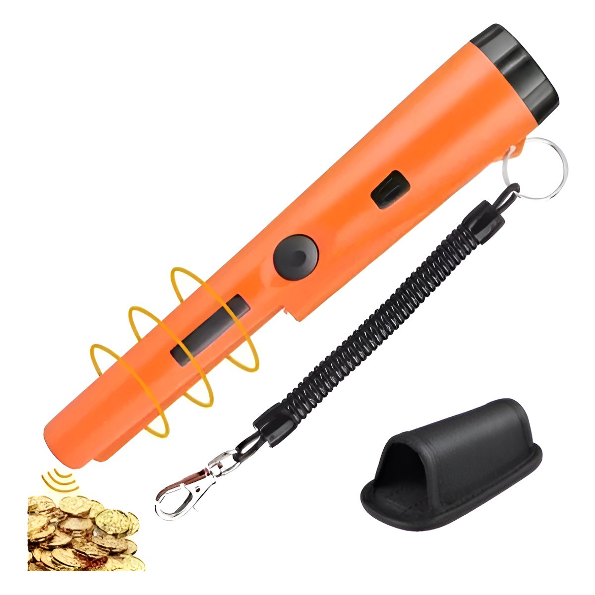 GENERICO - Detector Metales Portatil Localizador Detectores De Metales Naranja