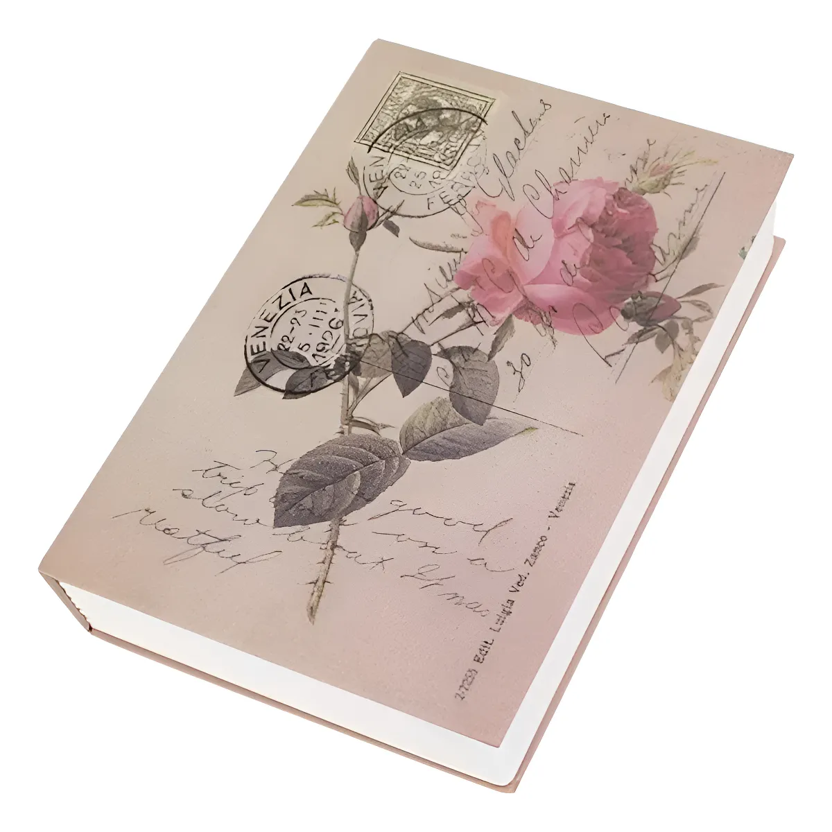 GENERICO - Libro De Simulación De Mini Caja Fuerte Con Revestimiento Beige