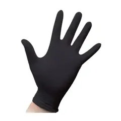 GENERICO - Guantes De Nitrilo Negro Talla M Pack 100 Unidades Descartables