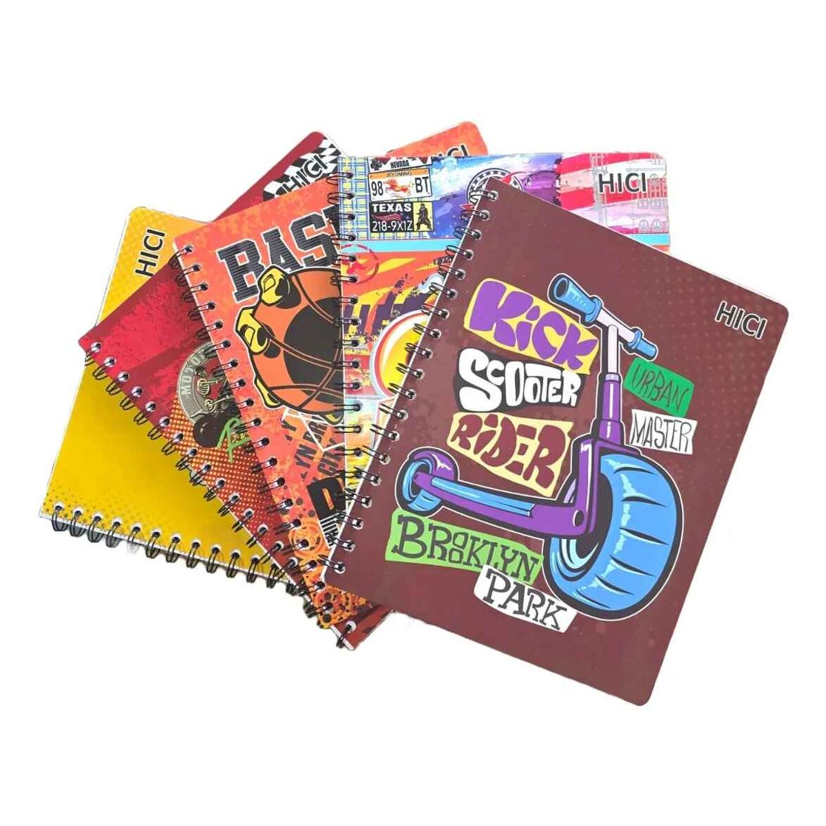 GENERICO - Pack X5 Cuadernos Universitario 100hj Matemática Espiral 7mm