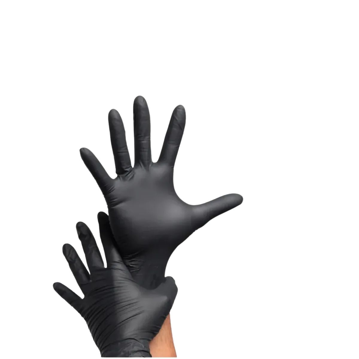 GENERICO - Guantes De Nitrilo Negro Talla L Pack 100 Unidades Desechables