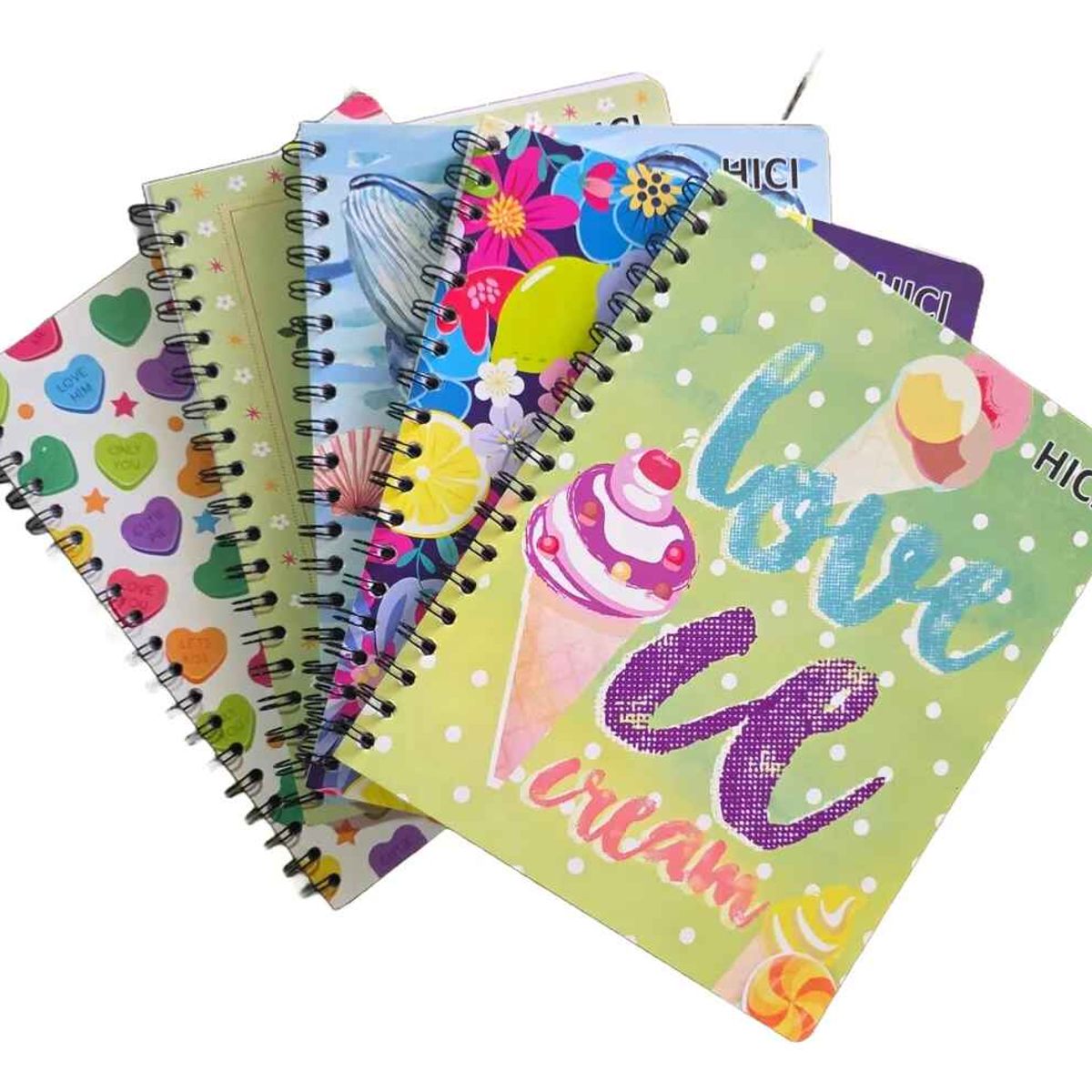 GENERICO - Pack X5 Cuadernos Universitario 100hj Matemática Espiral 7mm