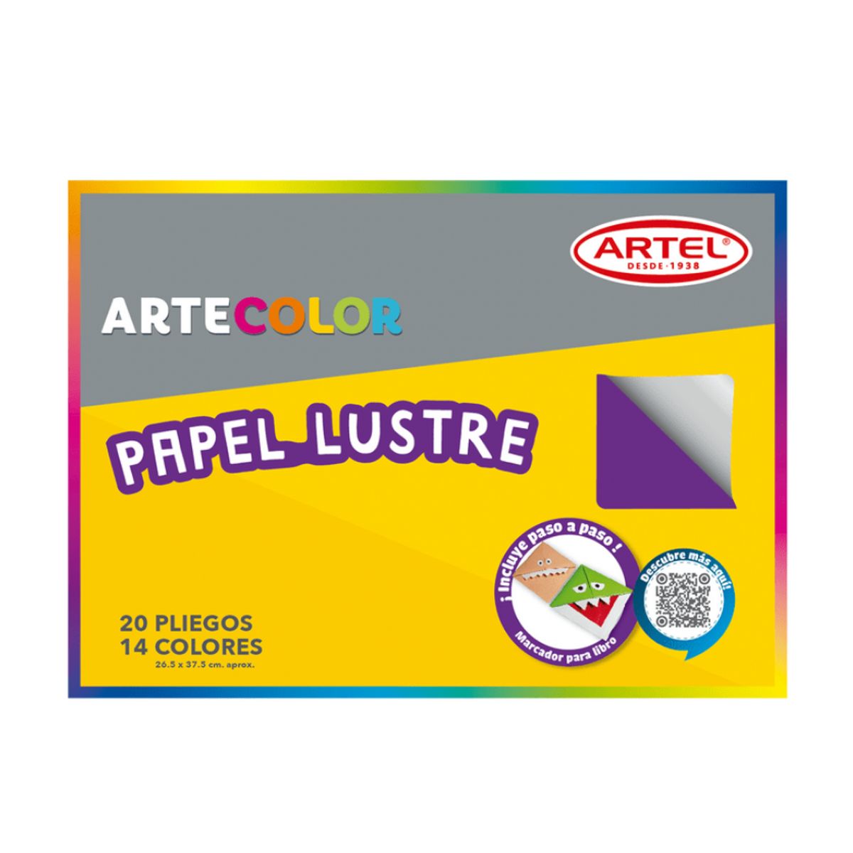 ARTEL - Artecolor Papel Lustre 20 Pliegos  26,5x37,5 ARTEL