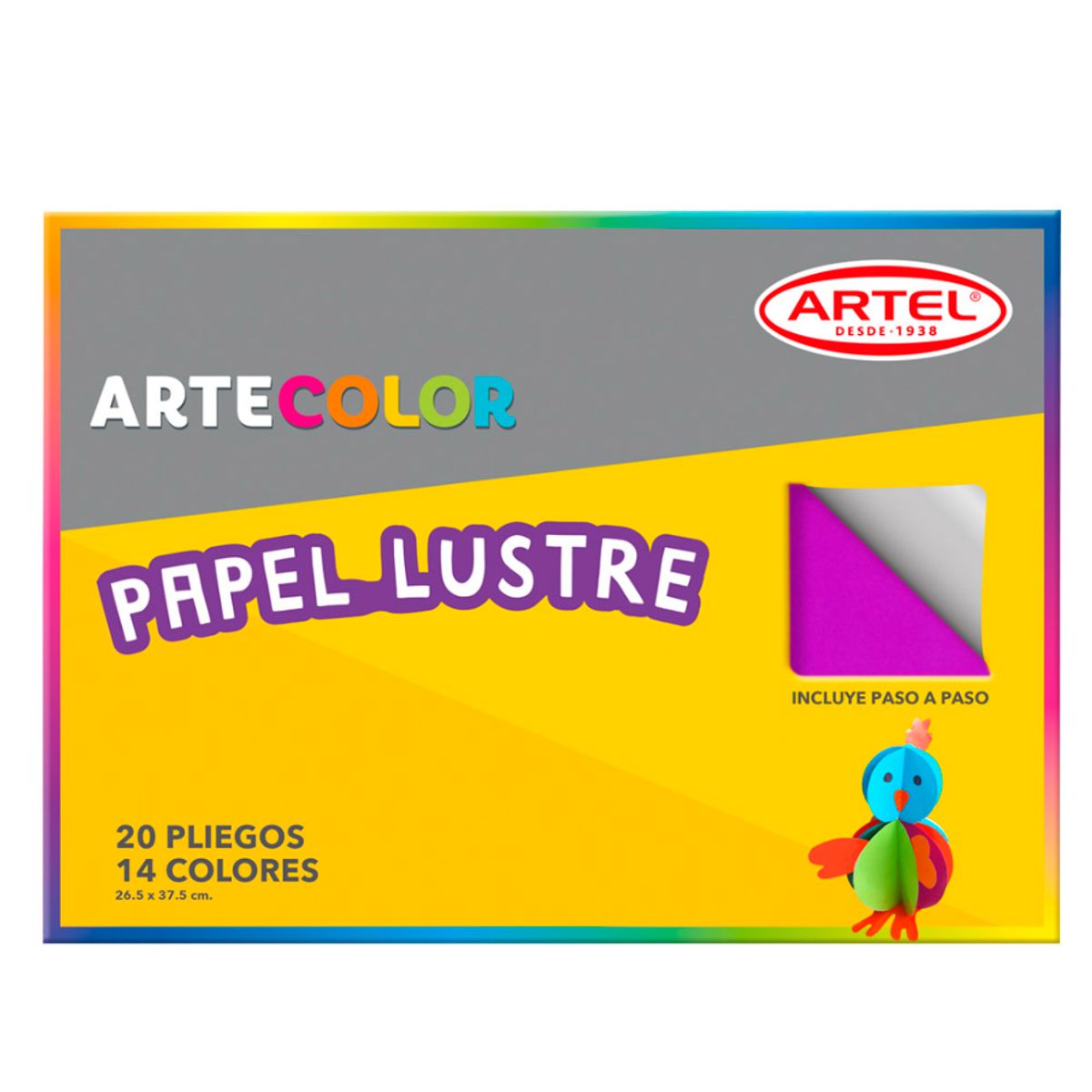 ARTEL - Artecolor Papel Lustre 20 Pliegos  26,5x37,5 ARTEL
