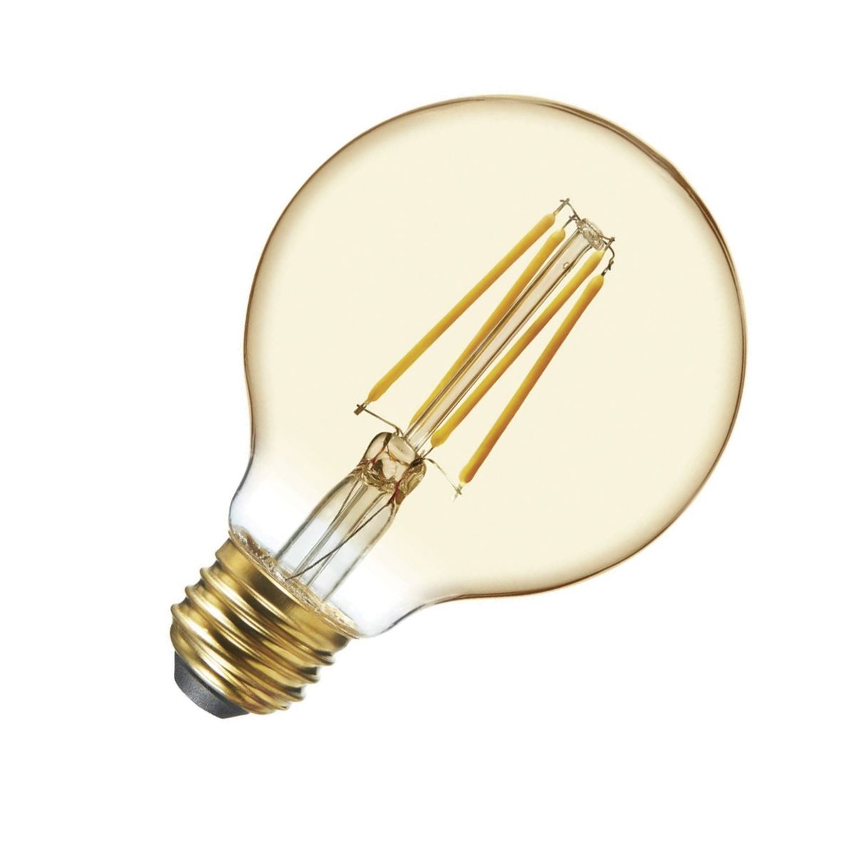 MEGABRIGHT - Ampolleta LED  G80 Yellow Glass E27 6W VINTAGE
