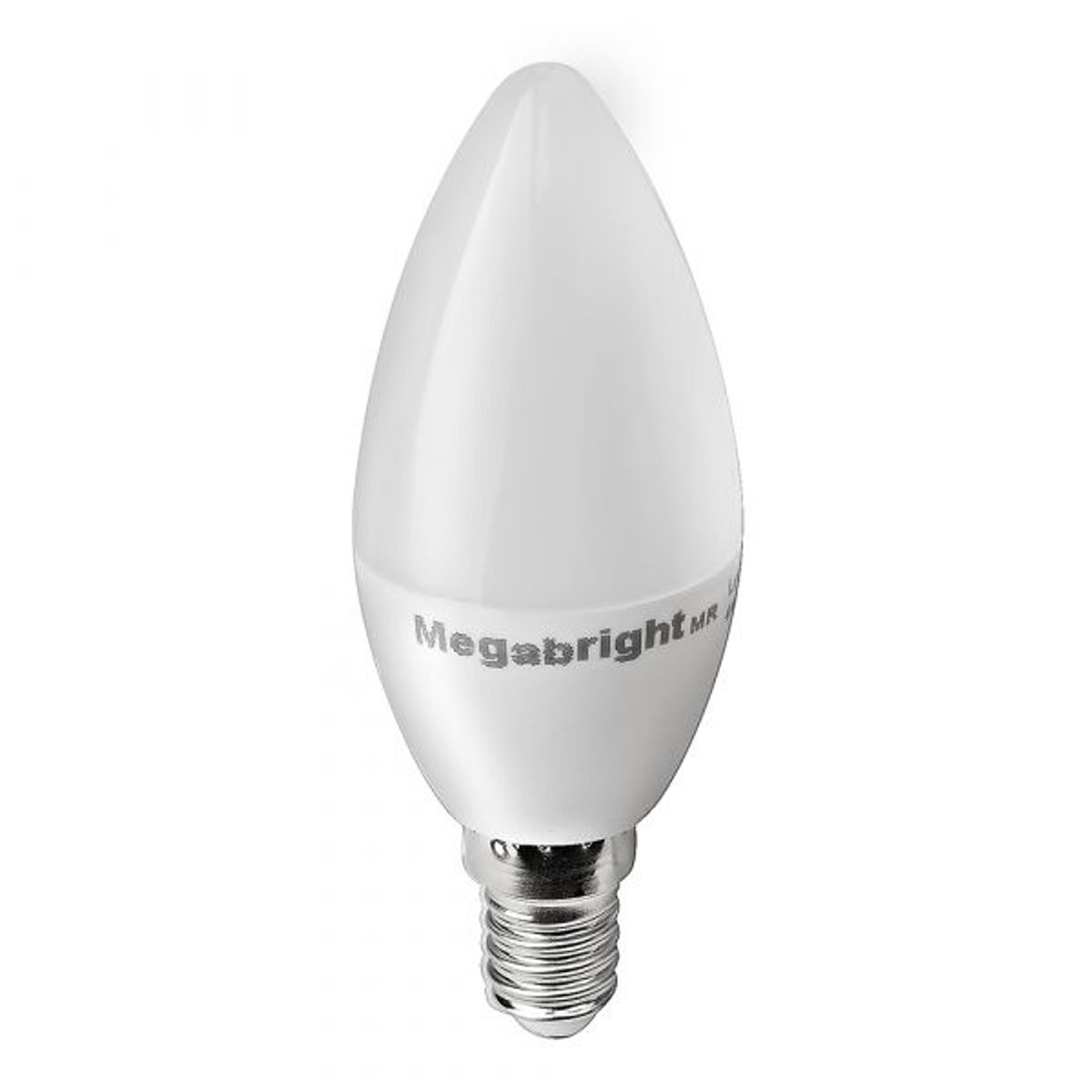 Ampolleta LED  C37 VELA 5W3000K E-14, marca MEGABRIGHT - Foto 2