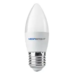 MEGABRIGHT - Ampolleta LED C37 VELA 5W6000K E-27