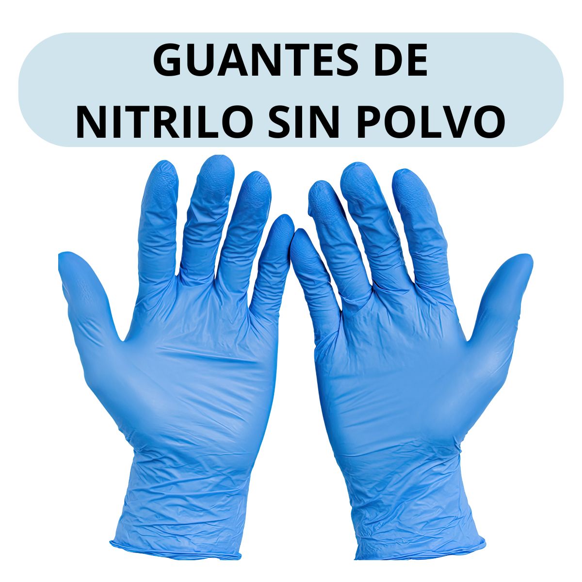 GENERICO - Guantes De Nitrilo Azul Talla L Pack 100 Und Sin Polvo Multiusos