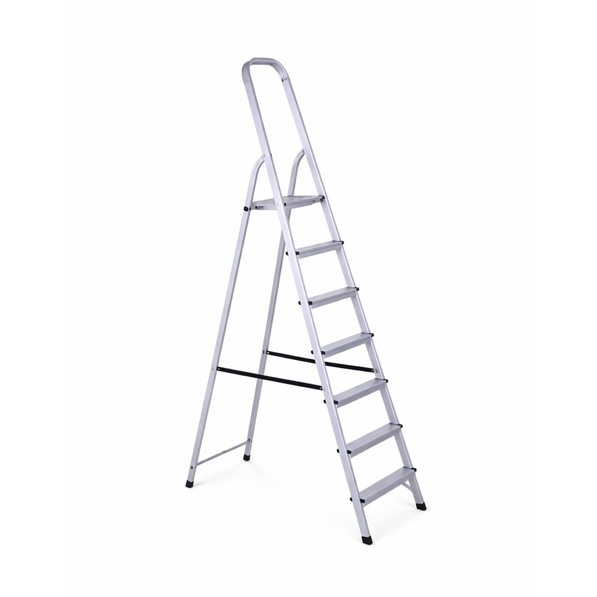 BOLTON - Escalera tijera Bolton aluminio 7 peldaños 210 m 120 kg con repisa