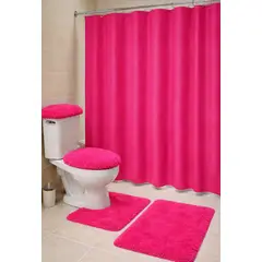 GENERICO - Set de baño peludo + cortina