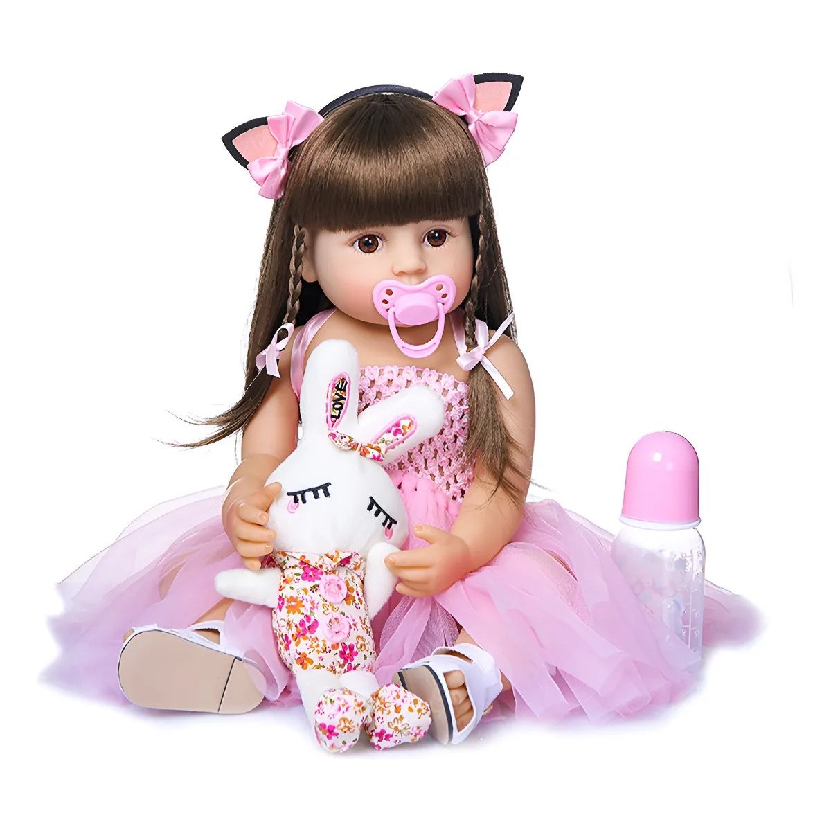 GENERICO - Muñeca Reborn Bebé Realista De Silicona Lavable 55cm