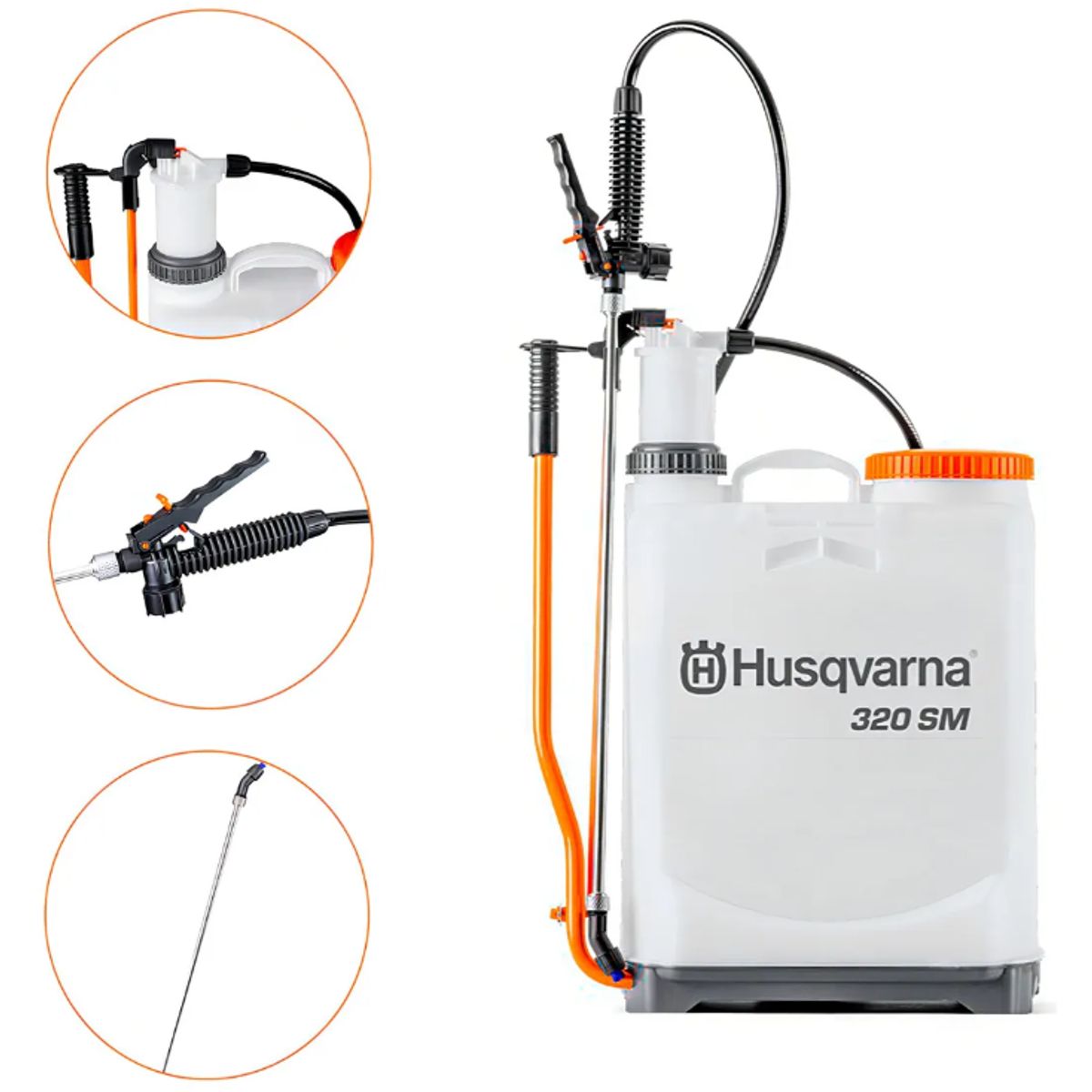 HUSQVARNA - Pulverizador Manual Con Bomba De Respaldo Husqvarna De 20l Blanco