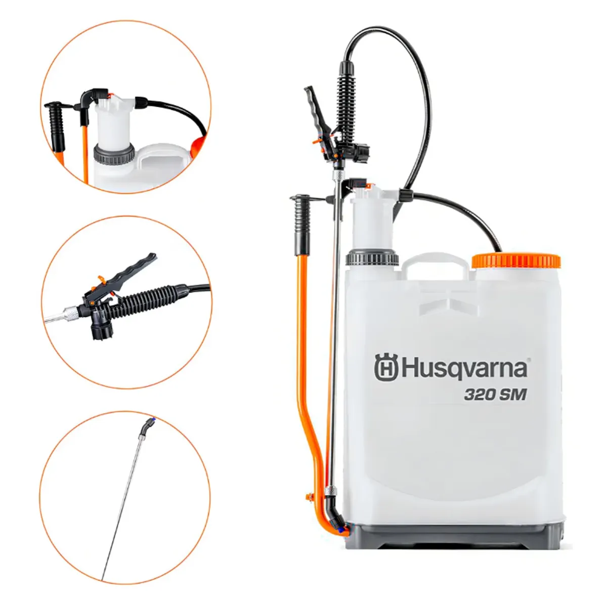 HUSQVARNA - Pulverizador Manual Con Bomba De Respaldo Husqvarna De 20l Blanco