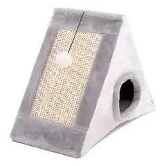 HOOPET - Rascador Para Gato Tipo Casita Con Colgante Talla S