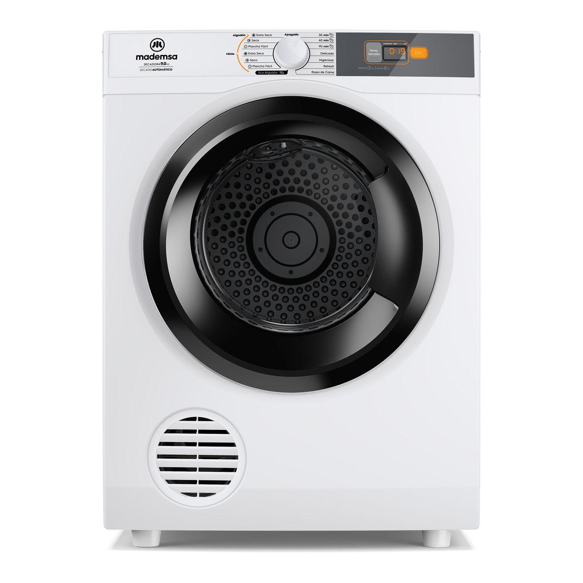 MADEMSA - Secadora de Ropa 9Kg Carga Frontal Secado Automático 9D BZG
