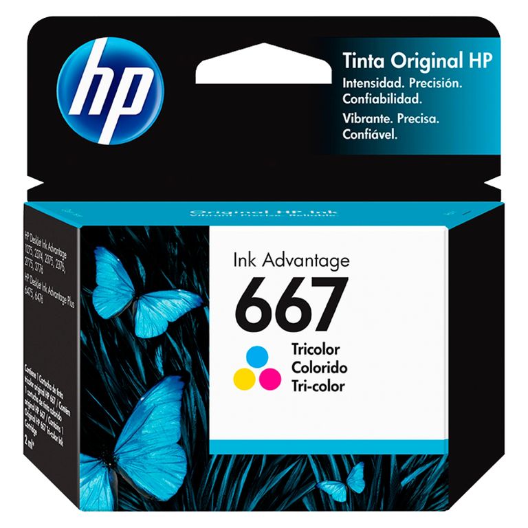 Cartucho De Tinta HP Original 667 Tricolor