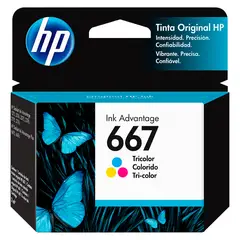 HP - Cartucho De Tinta Original 667 Tricolor