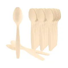 GENERICO - Cucharas Compostables De Almidón De Maíz Pack 50unds Beige