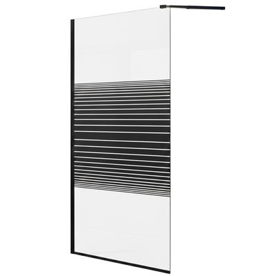 Imagen 2 del producto Mampara Fija de Baño Strava Negro 190×90 cm Vidrio Templado 8 mm