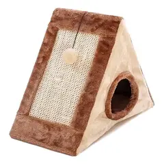 HOOPET - Rascador Para Gato Tipo Casita Con Colgante Talla S