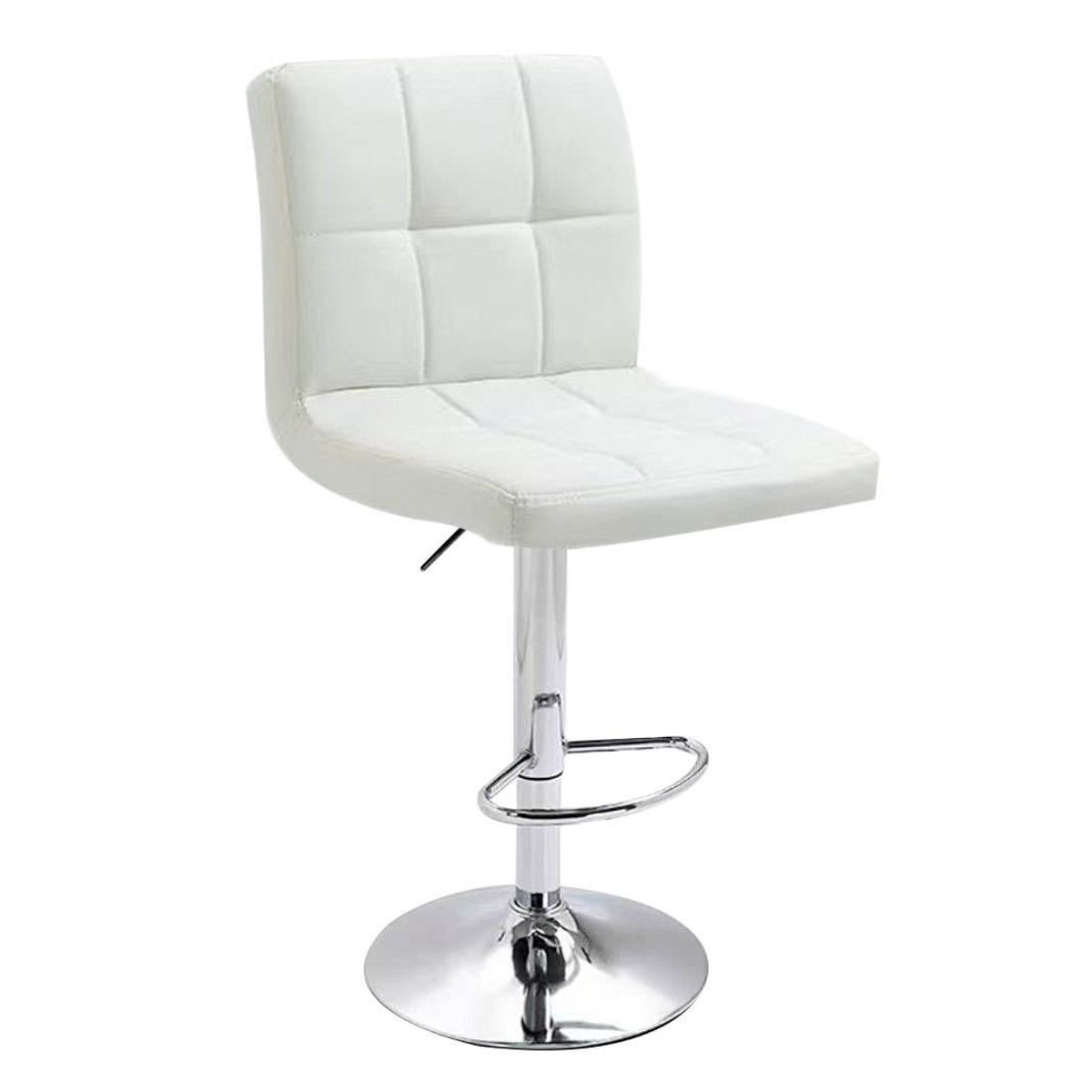GENERICO - Silla de Bar Blanca Ajustable