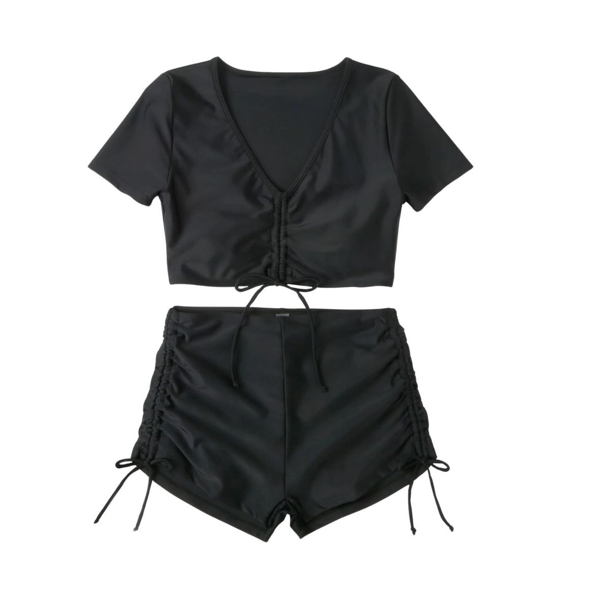 HIPSY SWIMWEAR - Bikini tiro alto short straps top deportivo Hipsy