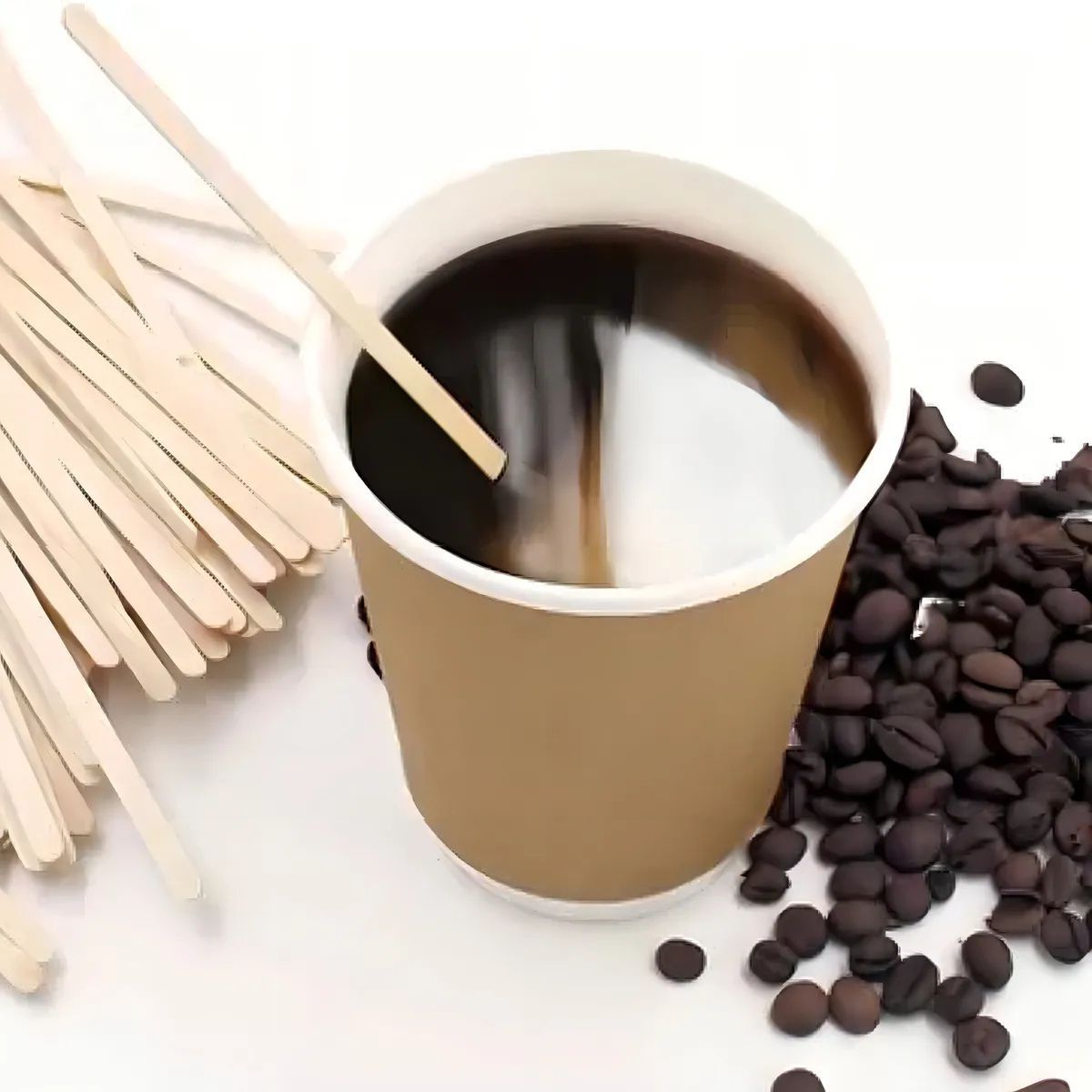 GENERICO - Removedores Agitador de Madera para Café 14 cm Pack 100 Unidades