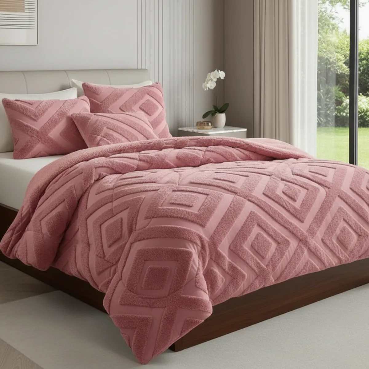 GENERICO - COBERTOR KING CON CHIPORRO JACQUARD CUTTING INVIERNO QUITA FRIO TF