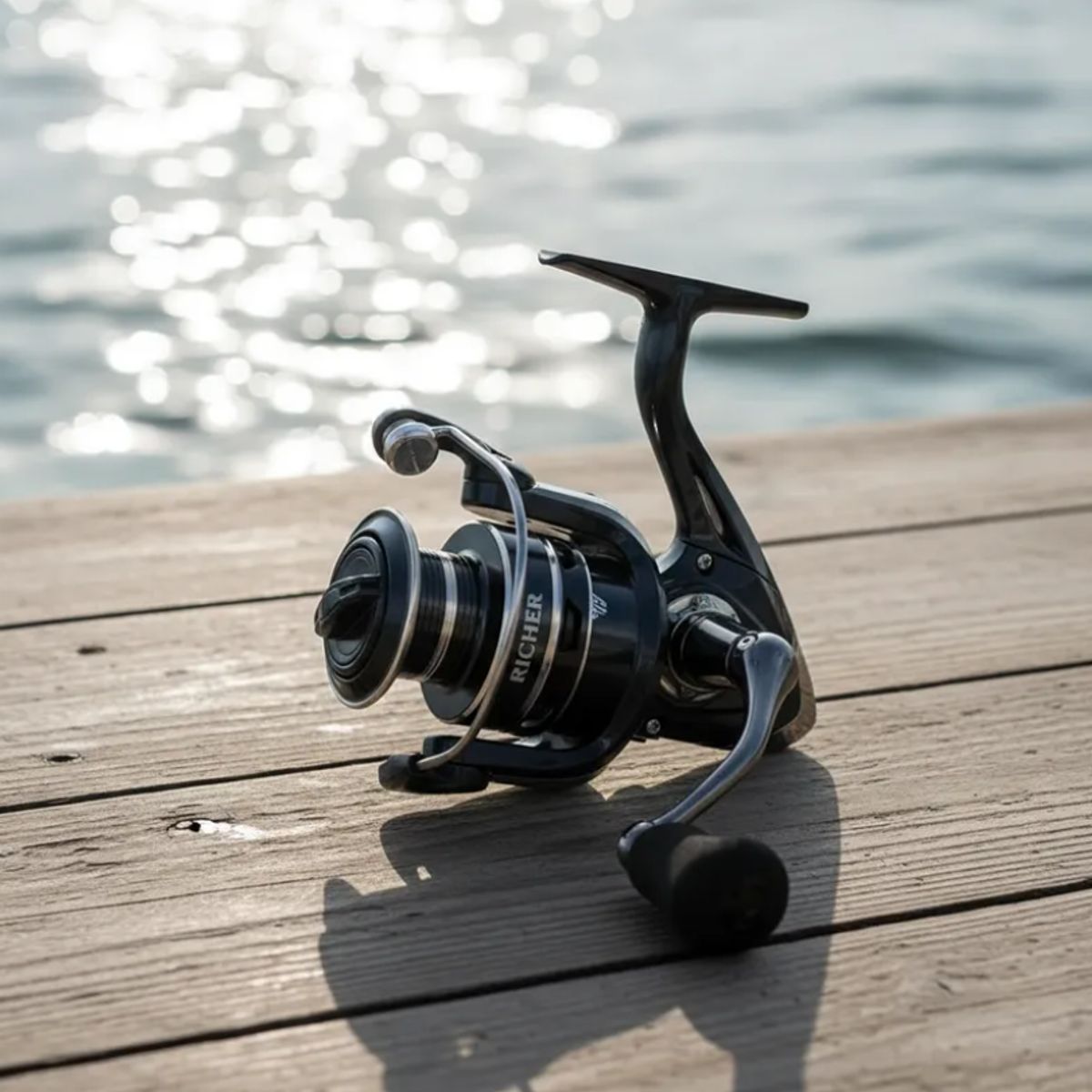 GENERICO - Carrete De Pesca Spinning  BC3000 Metálico Negro