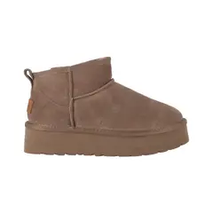 BAMERS - Botas Mujer Cuero Blast Mini Café Claro Plataforma