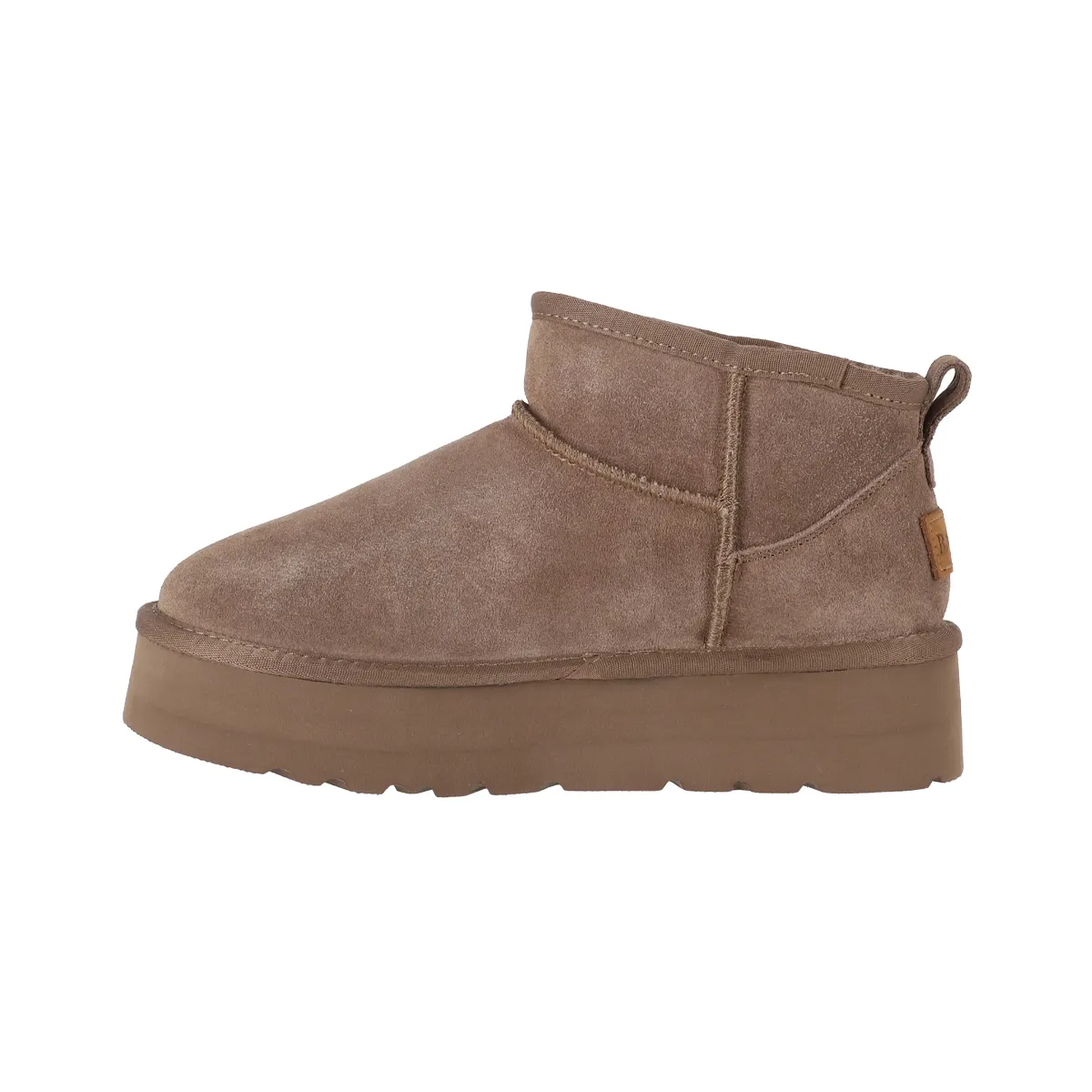 BAMERS - Botas Mujer Cuero Blast Mini Café Claro Plataforma Bamers