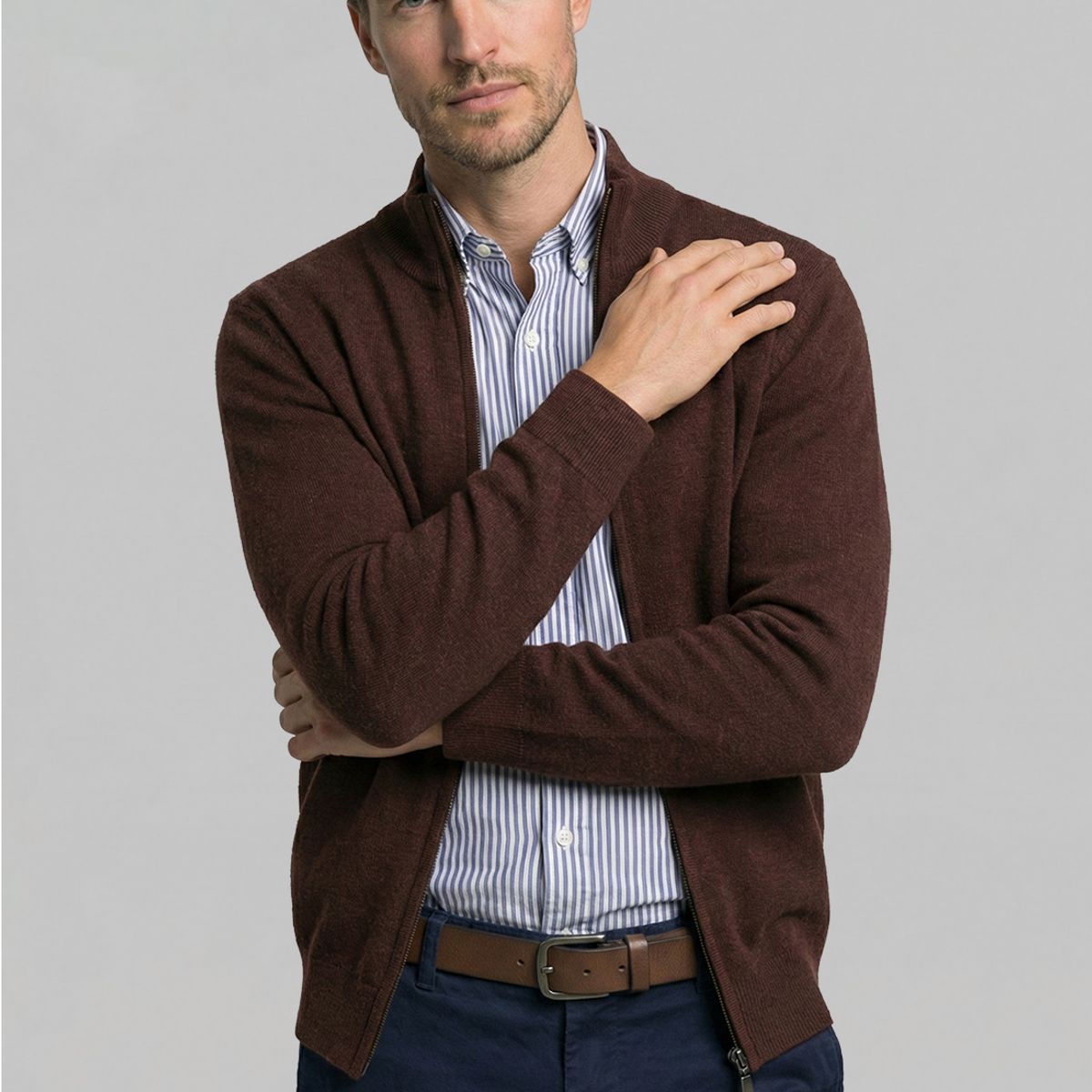 NEW MAN - Sweater Almería Chocolate New Man