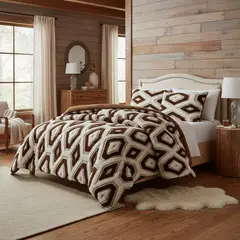 GENERICO - COBERTOR KING CON CHIPORRO JACQUARD ROMBO INVIERNO QUITA FRIO TF