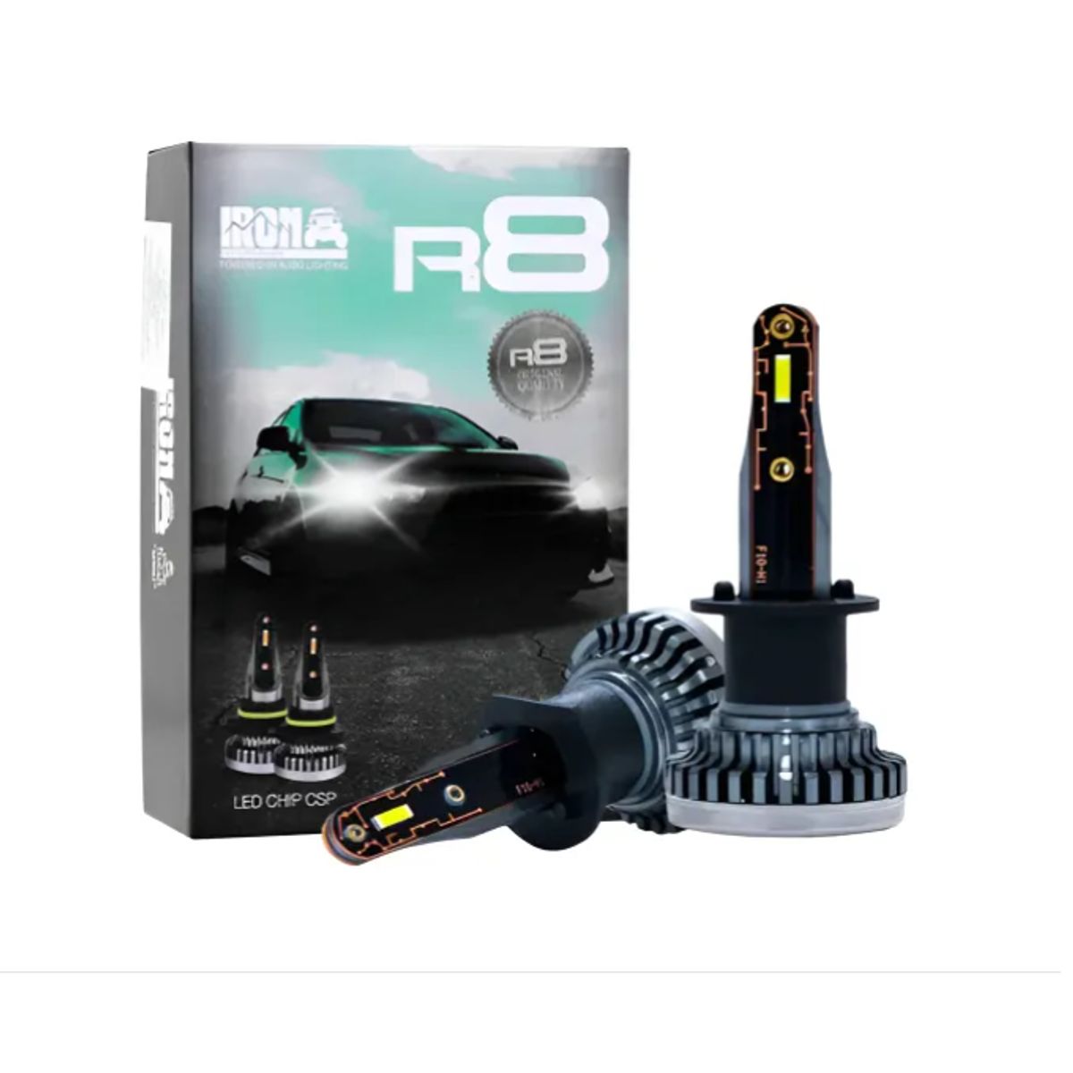 KOBO - Kit Ampolletas Led Auto R8 - H4 - 30000lm