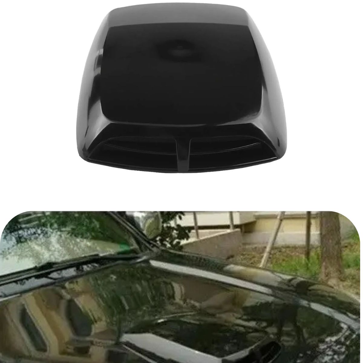 GENERICO - Toma De Aire Capot Adhesivo Universal Tuning 22x33x20Cm