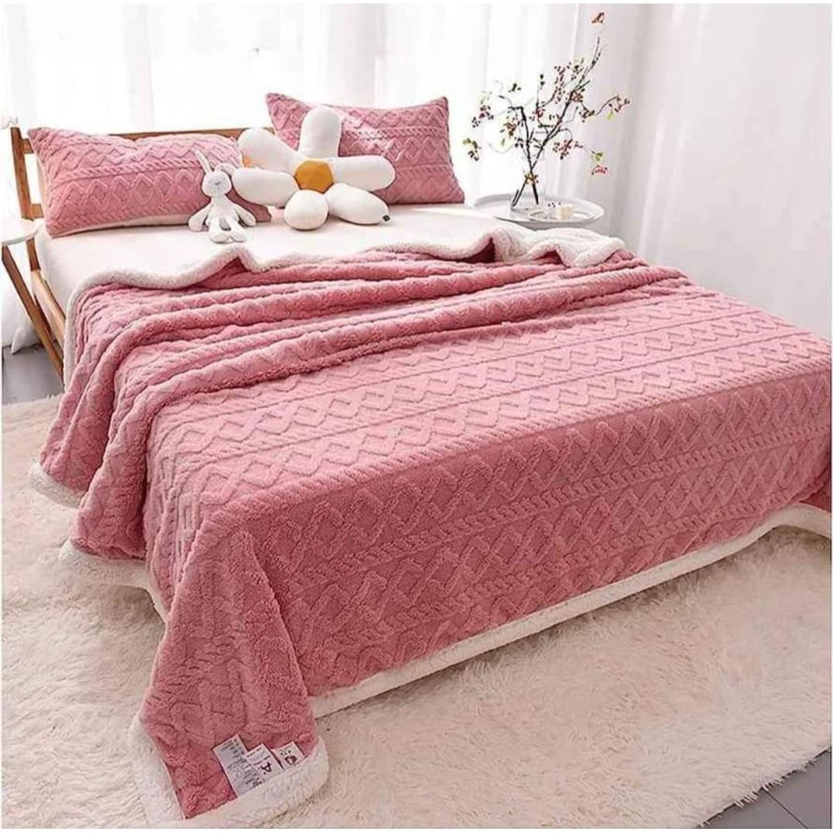 GENERICO - FRAZADA  GRUESA SUAVE CHIPORRO PARA INVIERNO