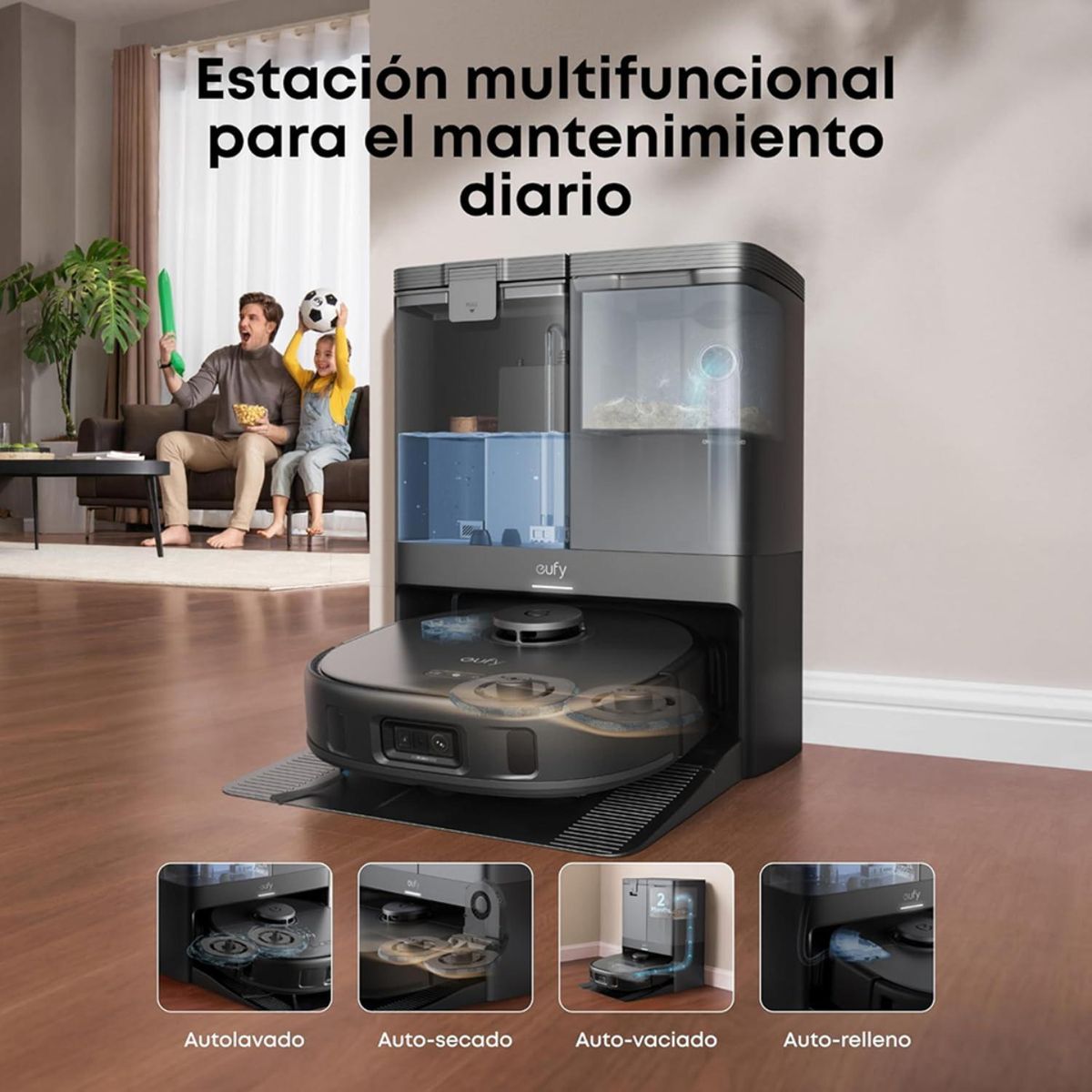 EUFY - Aspiradora Robot Trapeador eufy X10 Pro Omni SES 8.000pa