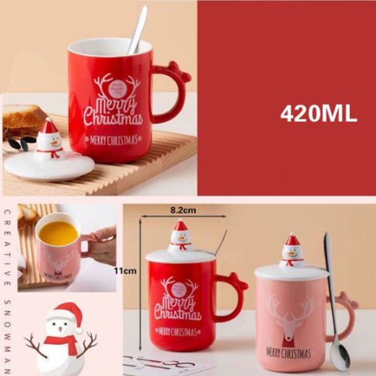 GENERICO - TAZA MERRY CHRISTMAS 420ML