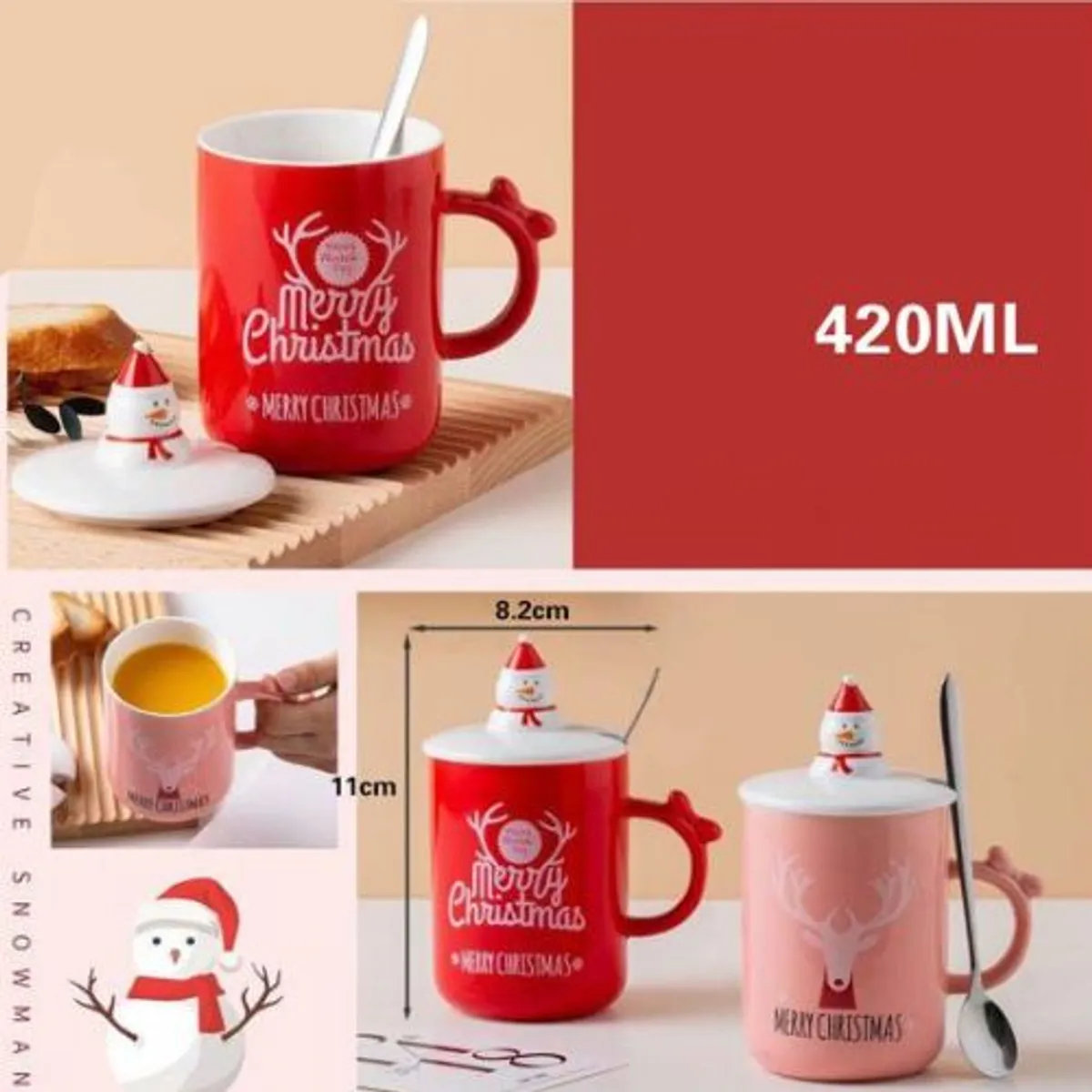 GENERICO - TAZA MERRY CHRISTMAS 420ML