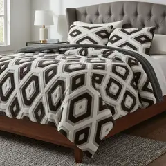 GENERICO - COBERTOR CON CHIPORRO 1.5 PLAZA JACQUARD ROMBO INVIERNO QUITA FRIO TF