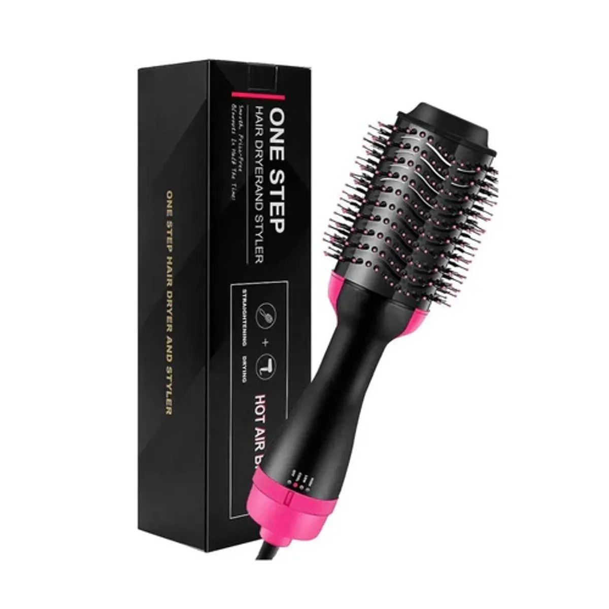 MOVI - Cepillo Alisador Eléctrico Secador Anti Frizz 3 en 1