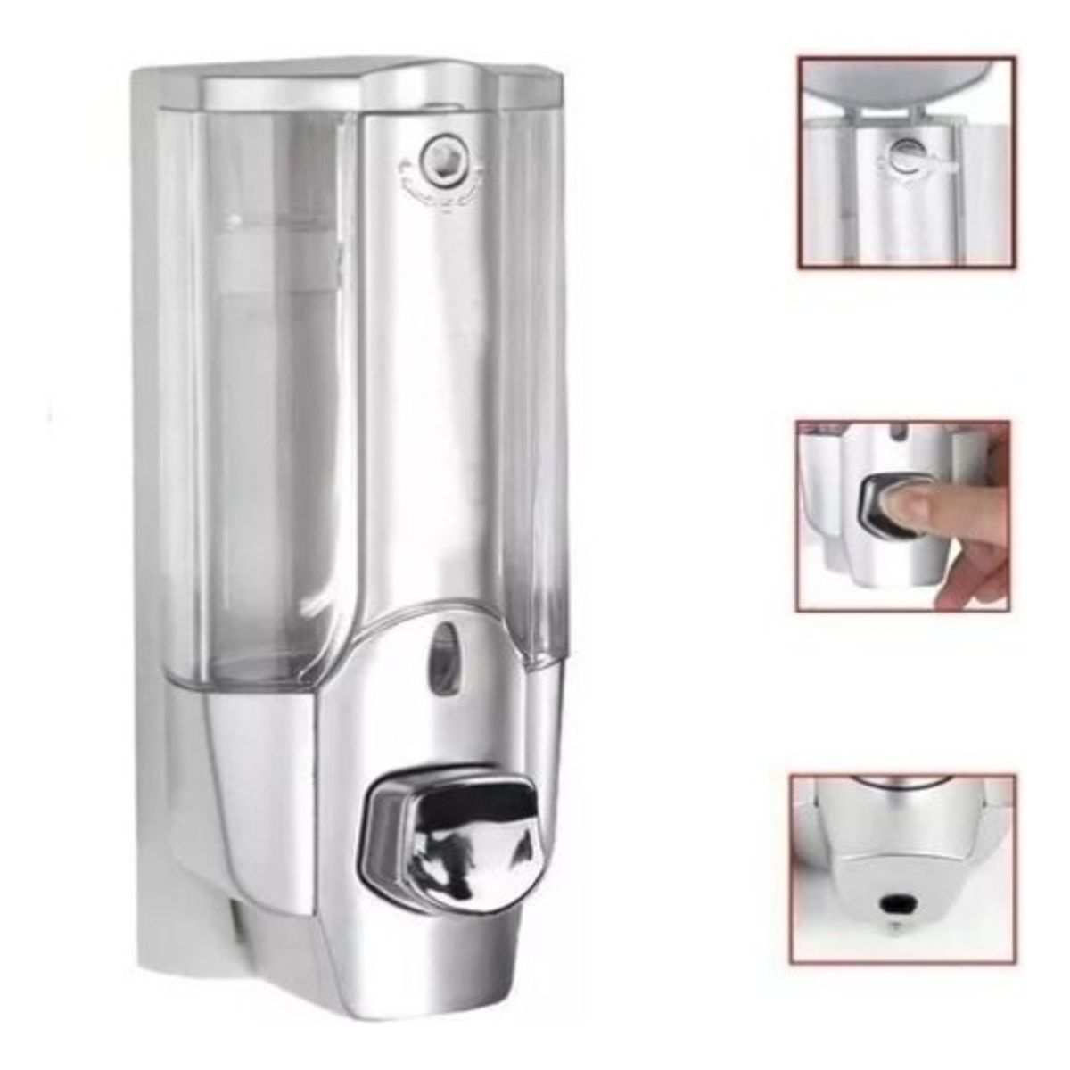 GENERICO - Dispensador Touch De Pared Para Gel Jabón Shampoo 350 Ml Plateado