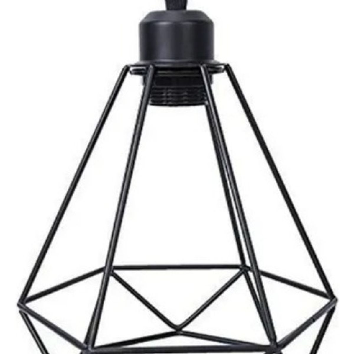 GENERICO - Lámpara Techo Jaula Geometrica Color Negro Negro