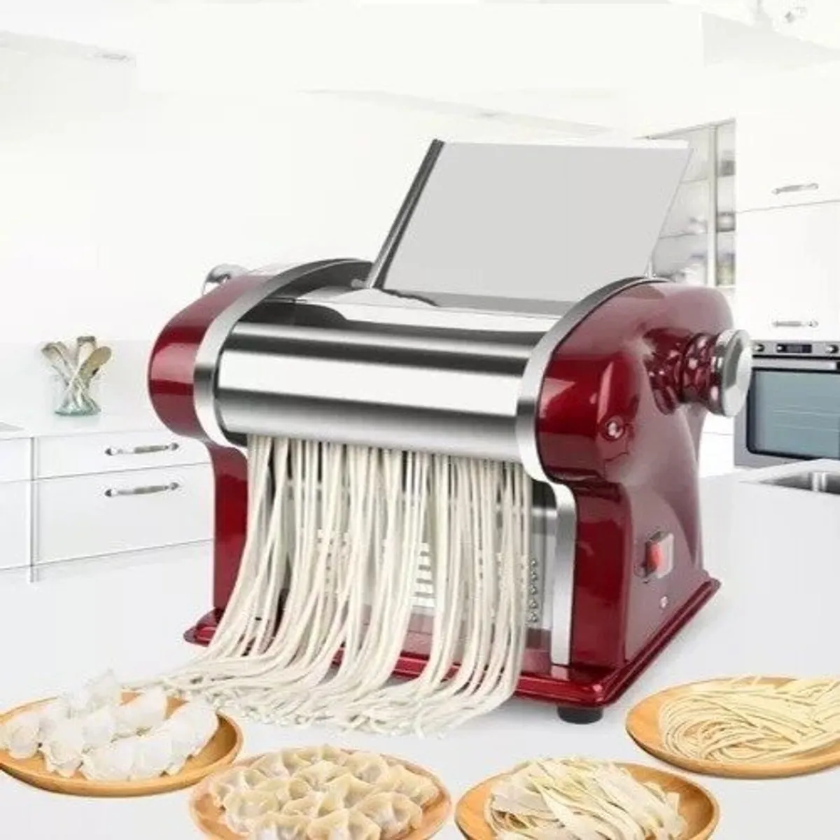 GENERICO - Máquina Hacer Pasta - Amasadora Eléctrica Eficiente Rojo