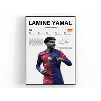 Cuadro Lamine Yamal FC Barcelona Joven Promesa + Marco