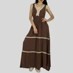 ARRAKASTA - Vestido pretina elasticada ML y LXL