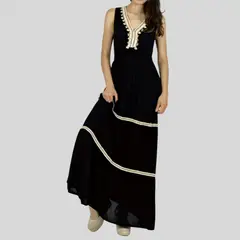 ARRAKASTA - Vestido pretina elasticada ML y LXL