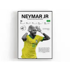 GENERICO - Cuadro Neymar Jr Brasil Estrella de la Selección + Marco