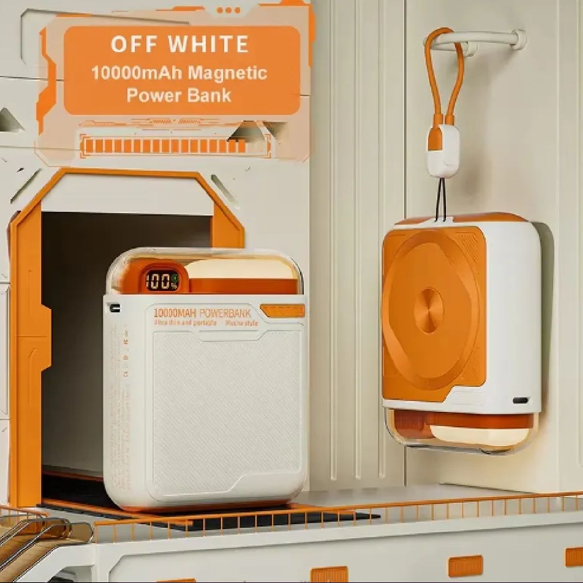 GENERICO - Cargador Magnético Inalámbrico 10000mah Power Bank 225w Blanco