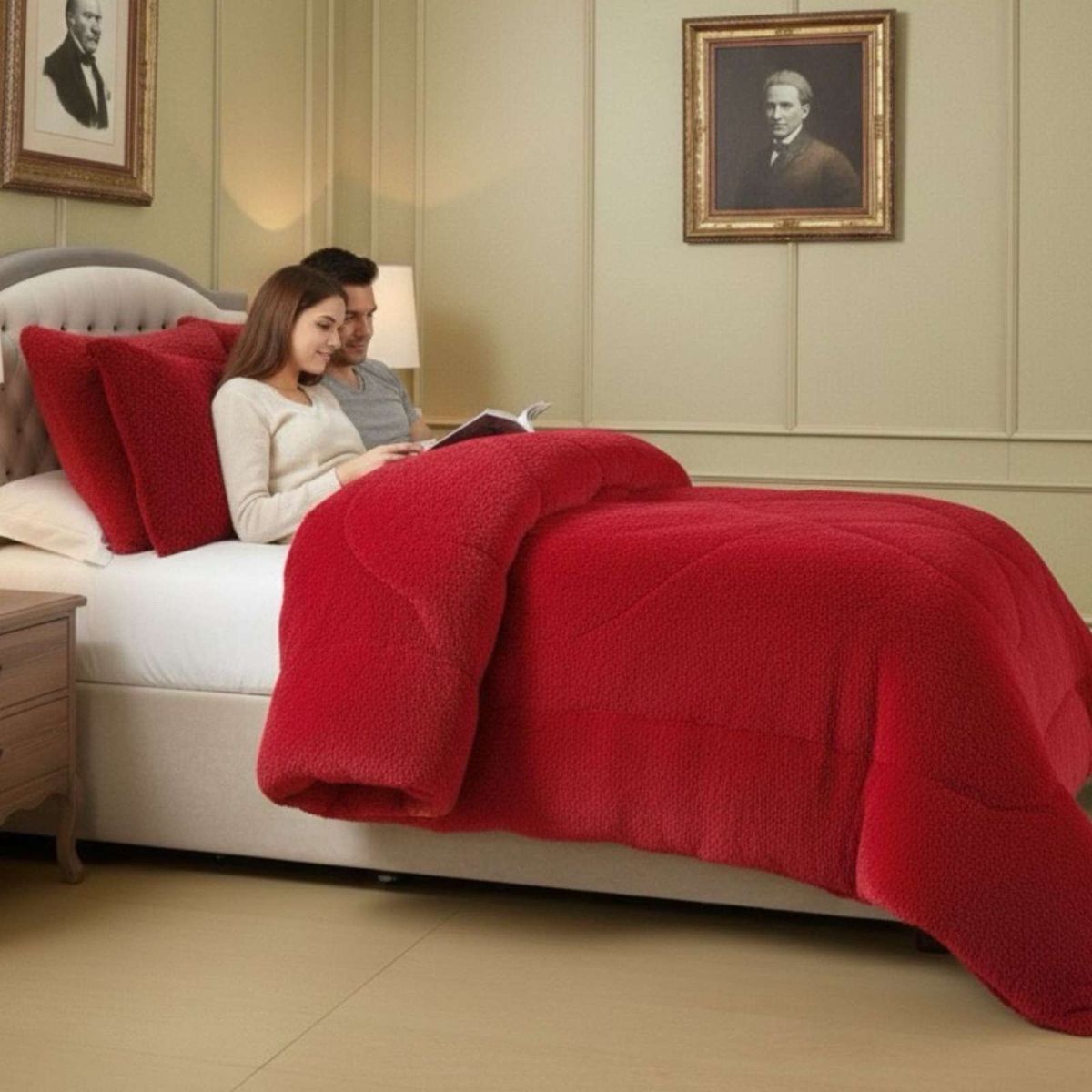 GENERICO - Cubrecama Otoño Invierno Chiporro Peludo Premium King 250 cm x 270 cm